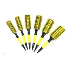 Kit 5 Escovas de cabelo profissional cabeleireiro de esmalte cerâmico Cerdas de javali e nylon