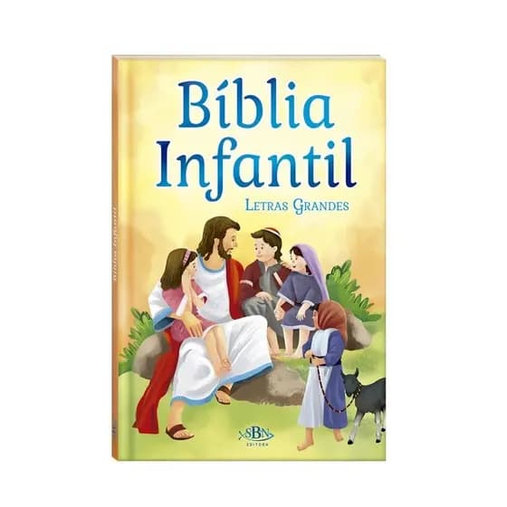 Biblia Infantil Letras Grandes Ilustrada Historias Biblicas Valores Cristaos Montessori - Todolivro