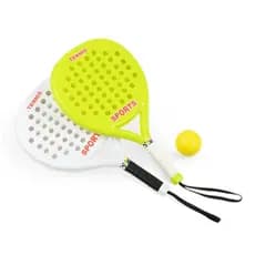 Kit 2 Raquetes De Tênis C/ Bolinha Beach Tennis De Praia Jogo - Infantil P/ Crianças - Pica Pau
