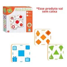 Quebra Cabeça Jogo De Encaixe Infantil Cores e Formas Com 30 Peças Em Madeira Para Crianças Aprenderem Brincando - Nig