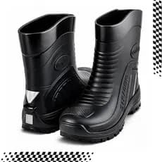 Bota Cano Médio Impermeável Moto Frio Motoqueiro Polaina Galocha para Motoboy