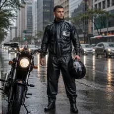 Capa De Chuva Motoqueiro Impermeável Original Roupa conjunto Pantaneiro jaqueta calça contra chuvas