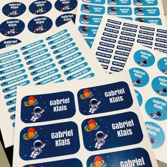 95 Etiquetas Escolar Personalizada / Kit Etiquetas Pars Material Escolar Personalizada / Etiquetas Personalizadas