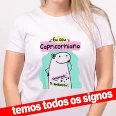 T-Shirt Camiseta Feminina Signos Flork divertido temos todos os signos
