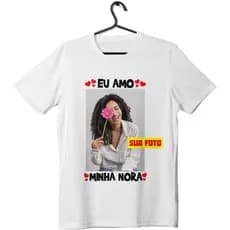 Camisa Personalizada com foto e frase EU AMO MEU GENRO NORA SOGRO SOGRA - Camisa para presente para Sogro Sogra