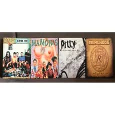 kit 4 Mini Quadros Decorativos de Rock Nacional