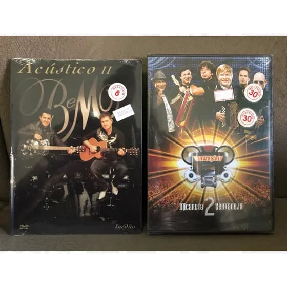 KIT SERTANEJO : 2 DVDS BRUNO & MARRONE+MICARETA SERTANEJA 2 (LACRADO)