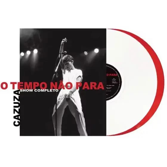 Vinil Cazuza - O Tempo Não Para - O Show Completo - 2LP Branco e Vermelho (Lacrado)