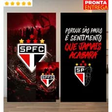 Toalha de Banho e Rosto/Mão Time São Paulo Tricolor Paulista Praia Piscina Felpa Estampada