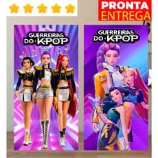 Toalha de Banho Grande GUERREIRAS DO KPOP Praia Piscina Estampada 140x70