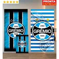 Toalha Banho e Rosto/Mão do Grêmio Praia Piscina Felpa Estampada