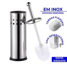 Escova De Vaso Sanitário De Inox Com Base Para Banheiro