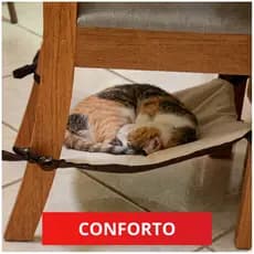 Cama Suspensa para Gatos Rede para Cadeira Caminha Ninho Confortável Pet Filhotes e Adultos Descanso Seguro