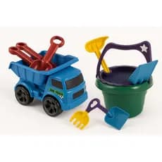 Kit Praia Infantil Caminhãozinho Balde Pás Moldes Brinquedo Areia Verão Diversão Completa