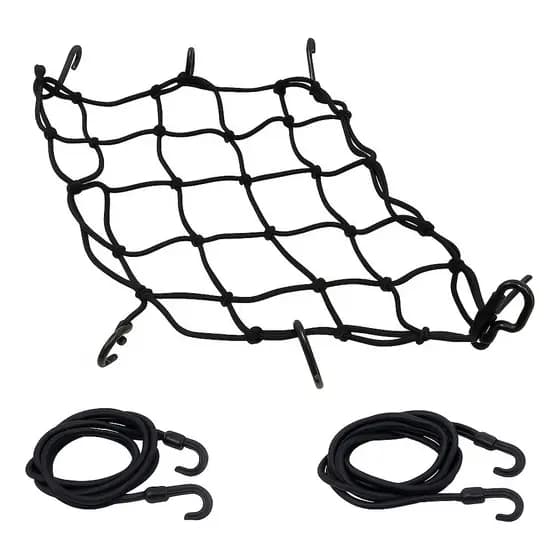 Kit Rede Elástica Capacete E Bagageiro Brinde Elástico Moto
