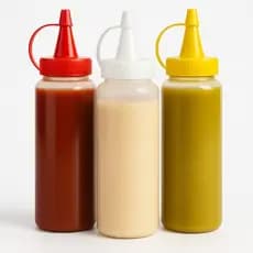 Kit 3 Bisnagas Para Condimentos Ketchup, Maionese E Mostarda