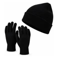 Kit Touca Luva Inverno Frio Intenso Conforto Térmico Unissex