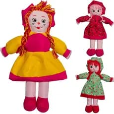 boneca de pano menina antialergica vestido estampado brinquedo 50cm promocao