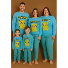 Pijama Malha Unissex Feminino adulto e infantil P ao Gg/Revenda/Promoçao