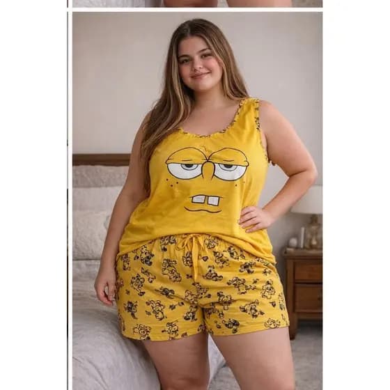 Pijama Plus size Unissex casal Suede Deluxe