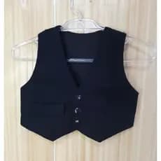 Colete Preto Bebê Menino Recem Nascido