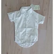 Roupa Batizado Bebê Menino Camisa Body Manga Curta