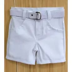 Roupa de Bebê Menino Recem Nascido Bermuda Sarja com Cinto.