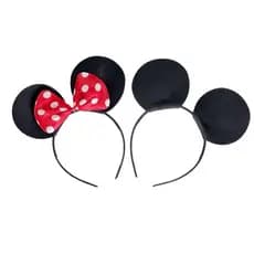 kit 2 Tiara Festa Mickey Minnie Festa Fantasia Orelha Mickey Minnie Vermelha