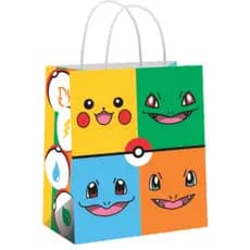 Sacola de Papel Festa Poket Monster 10 Unidades 18x22cm Lembrancinha Festa Infantil Aniversario Games Go