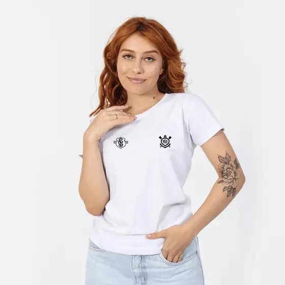 Camiseta Time Feminina do Corinthians Lançamento