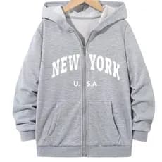 Blusa de Moletom Sem Ziper Feminino New York U.S.A Estilo Urbano Conforto e Estilo Premium