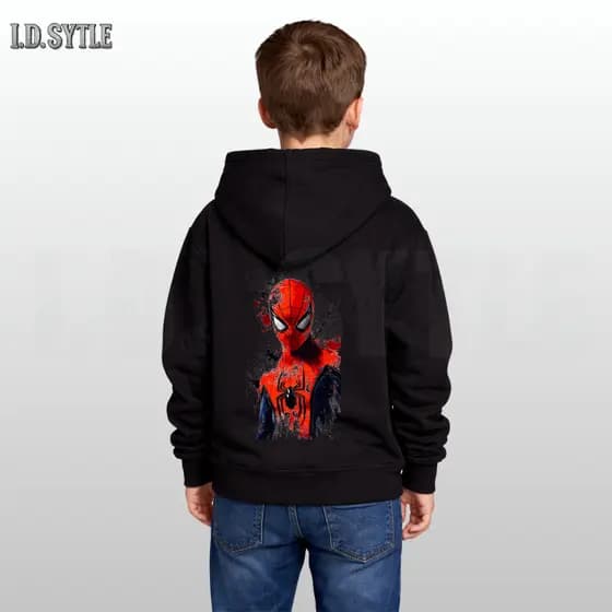 Blusa Moletom Infantil Casaco Spiderman Grosso Forrado Quentinho Inverno Algodão Flanelado Quente Confortável Premiun
