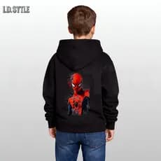 Blusa Moletom Infantil Casaco Spiderman Grosso Forrado Quentinho Inverno Algodão Flanelado Quente Confortável Premiun