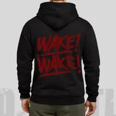 Moletom Canguru Estampado Wake Wake Academia 100%Algodão Grosso Flanelado Masculino Capuz Streetwear