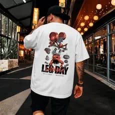 Camisa Camiseta Oversized Leg Day Streetwear Treino Pesado Academia 100% Algodão Id151