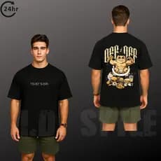 Camiseta Oversized Streetwear Estampada OFF é OFF Treino Pesado Academia Camisa 100% Algodão