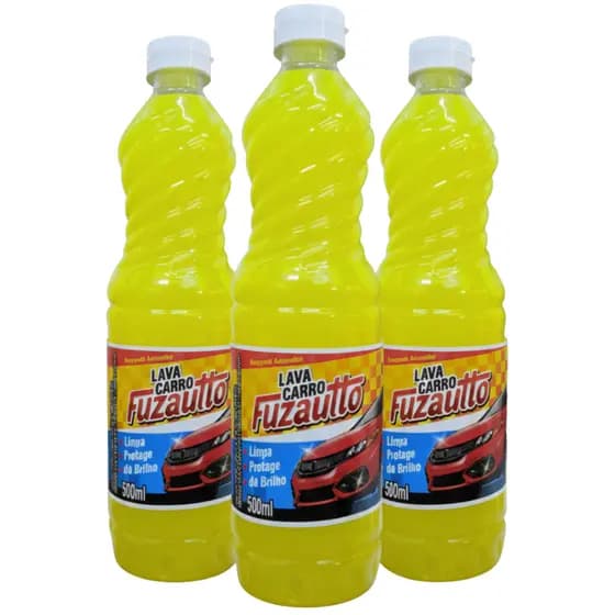 Shampoo Lava Auto Fuzautto 500ml Limpeza Brilho e Proteção