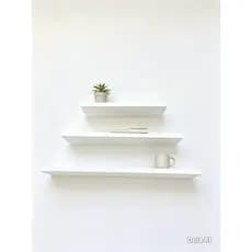 Kit  prateleiras MDF para decoração minimalista acabamento de fita de bordo