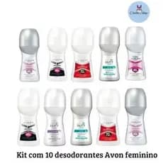 kit 10 Desodorante roll-on sortidos Avon Original Feminino