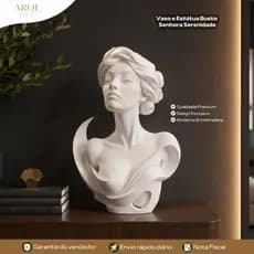 Vaso Estátua Senhora Serenidade Arqé Decor Luxo Decorativo Sofisticado Minimalista Moderno Elegante para Sala Quarto