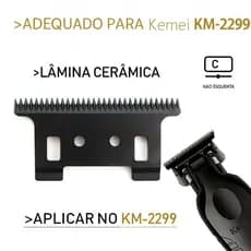 Lamina De Ceramica para máquina kemei 2299 acabamento, babyliss skeleton