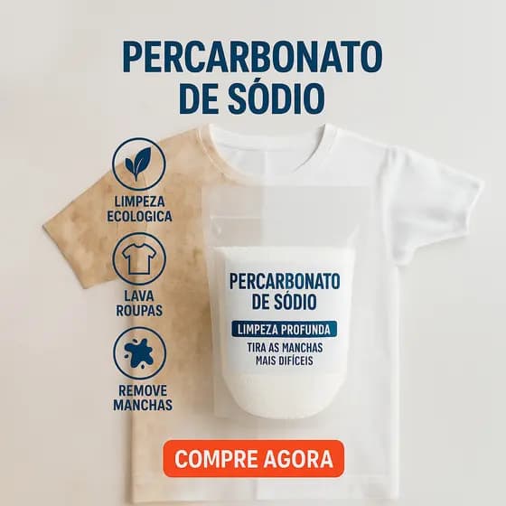 Percarbonato 1kg - Ideal para Limpar Roupas Brancas e Coloridas com Eficiência