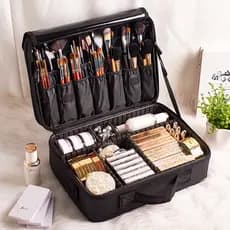 Maleta de Maquiagem P/G Viagem Profissional Mochila Case Para Maquiador
