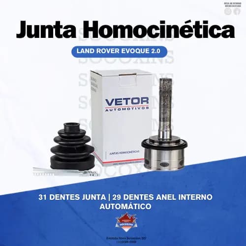Junta Homocinética para Land Rover Evoque 2.0 Automático