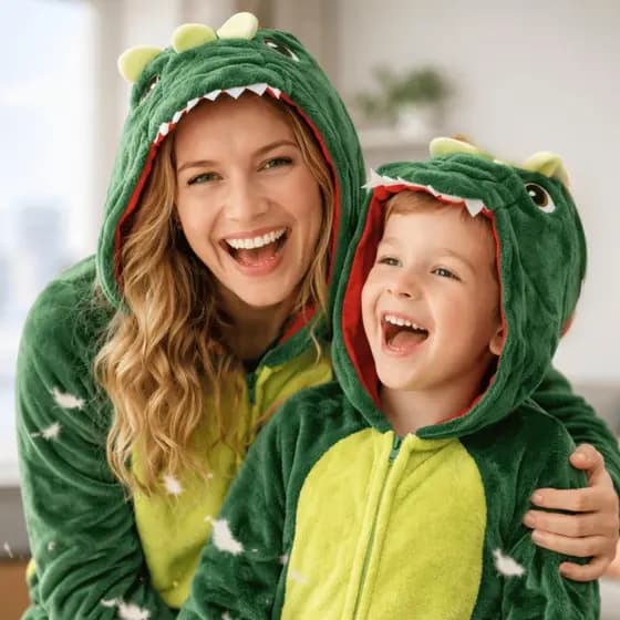 Macacão Pijama Unicórnio Estrelinha Infantil Adulto Kigurumi Cosplay Dinossauro Tubarão Vaquinha