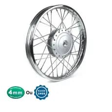Roda Dianteira Raiada 4mm ou Inox Titan 150 04/13 Fan 125 09/17