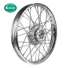 Jante Aro 19 Roda Calha Dianteira Bros 125 150 160 Freio á Tambor Cromada Raio 4mm Cromado Alinhada