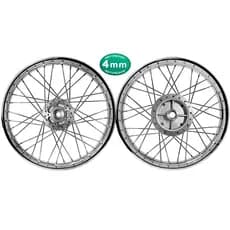 Par Aro Jante Roda Raios 4mm Cromados Cg Titan 150 2004 á 2017 Disco Montado Alinhado
