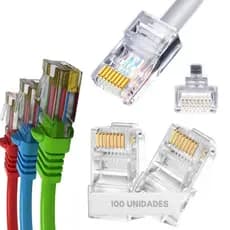 Conector RJ45 Cat5e para Cabo de Rede Ethernet