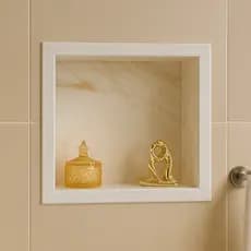 Nicho Banheiro Porcelanato 30x30x11 Calacata Gold